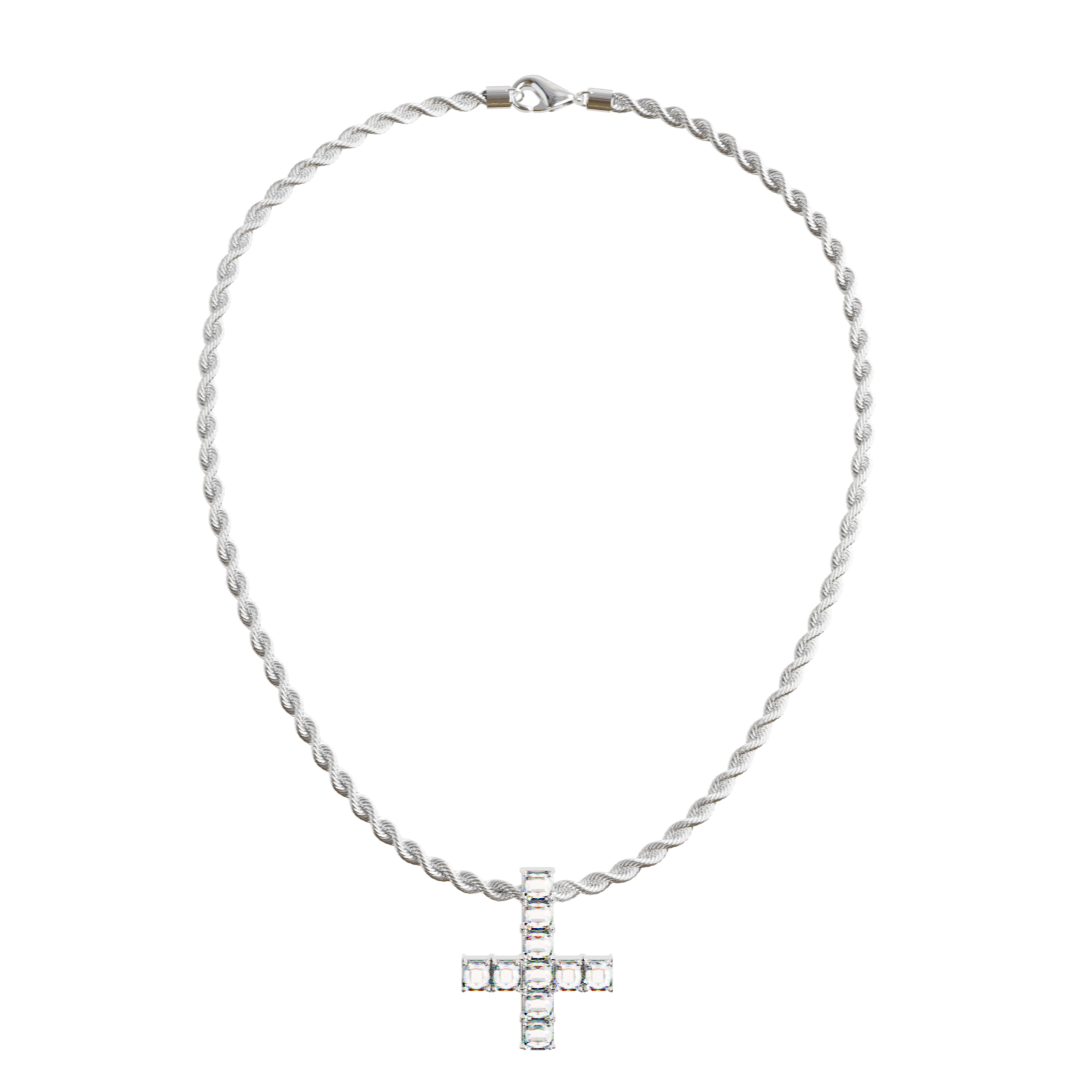 OPIUM ICED SAINT PETER CROSS CHAIN & PENDANT