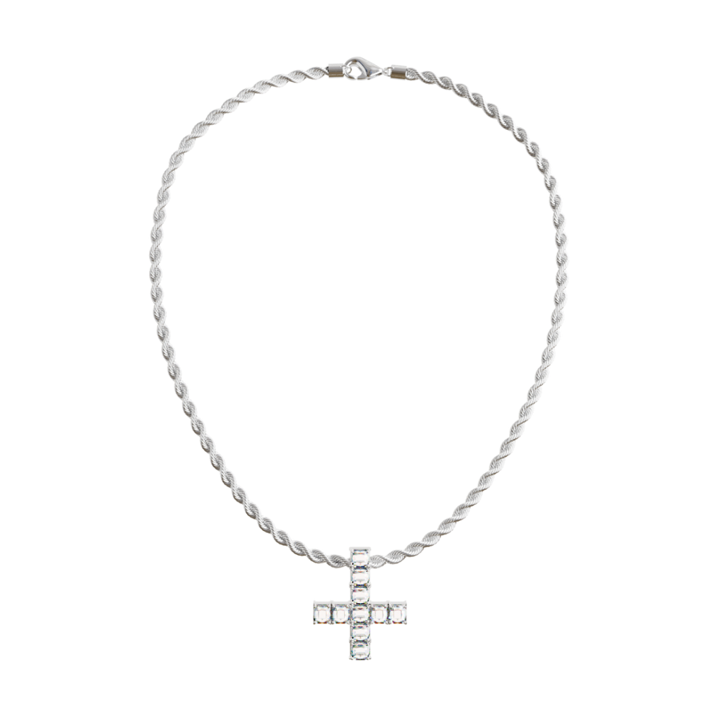 OPIUM ICED SAINT PETER CROSS CHAIN & PENDANT