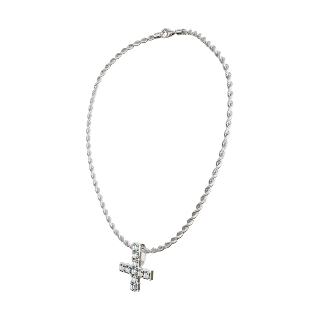 OPIUM ICED SAINT PETER CROSS CHAIN & PENDANT