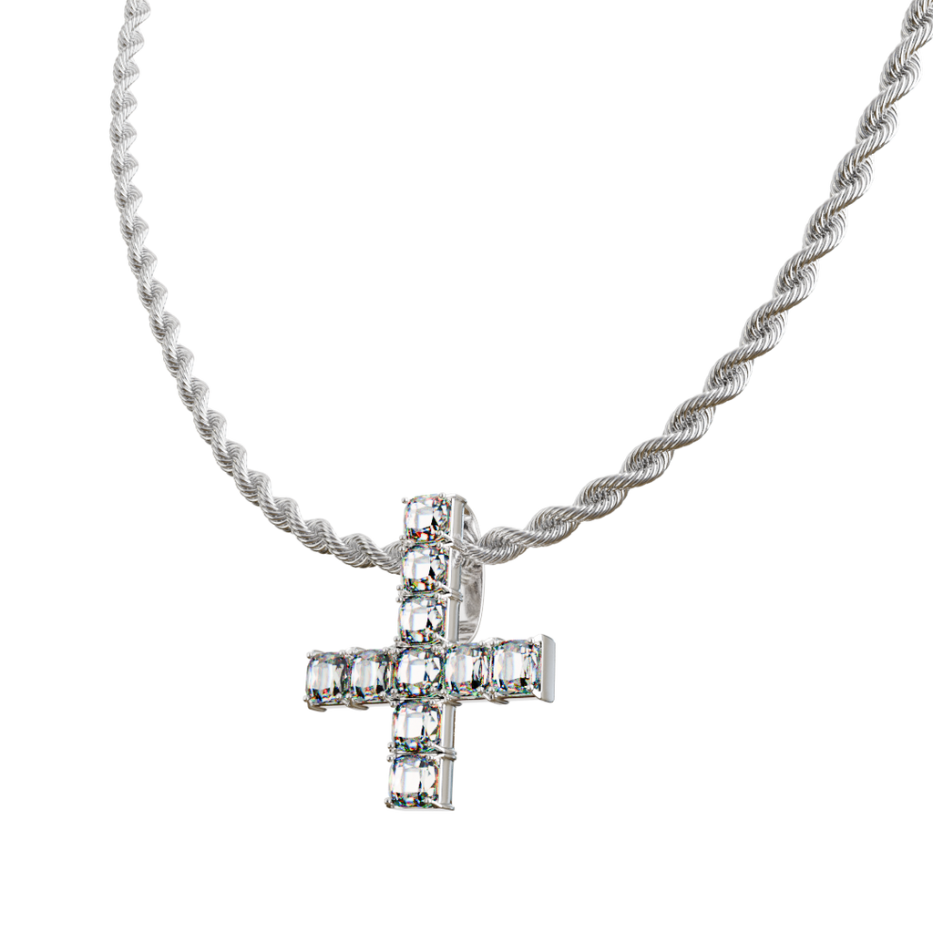 OPIUM ICED SAINT PETER CROSS CHAIN & PENDANT