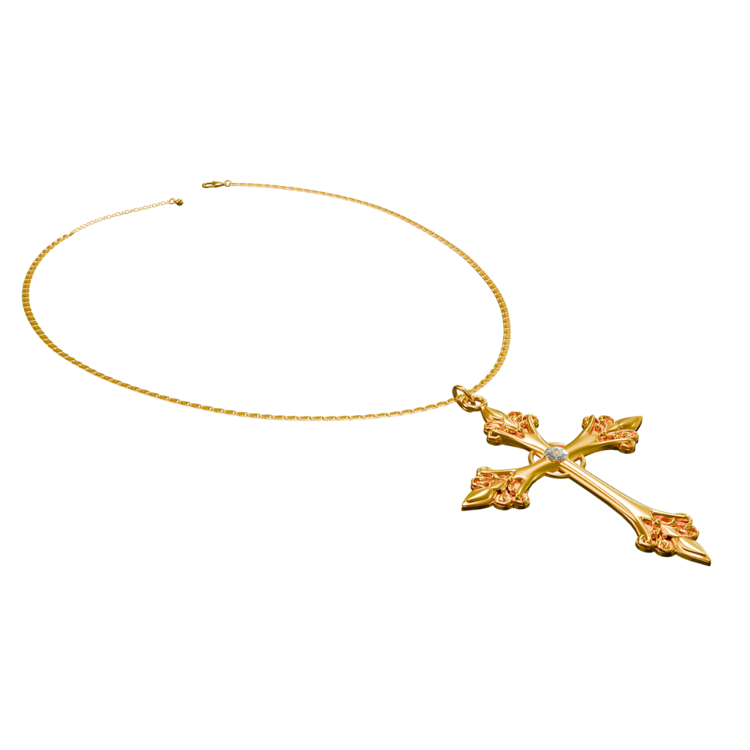 CELESTINE CROSS SN/G NECKLACE