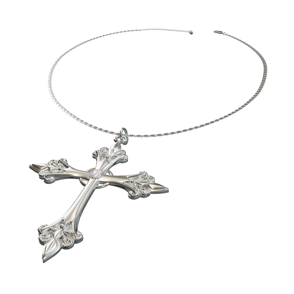 CELESTINE CROSS SN/S NECKLACE