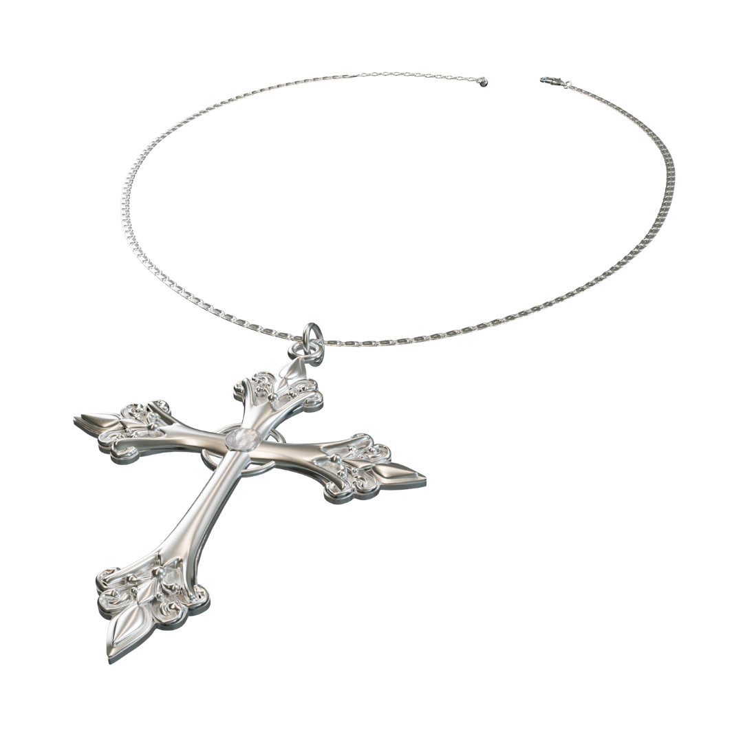 CELESTINE CROSS SN/S NECKLACE