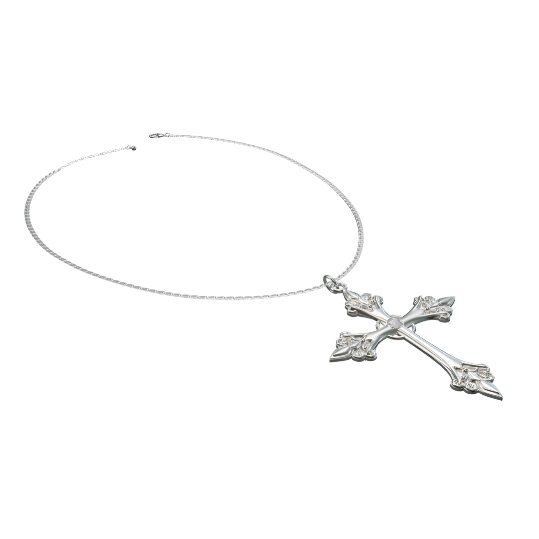 CELESTINE CROSS SN/S NECKLACE
